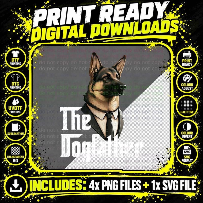 Dogfar German Shepherd Dog Owner T-Shirt Png SVG Digital Bundle