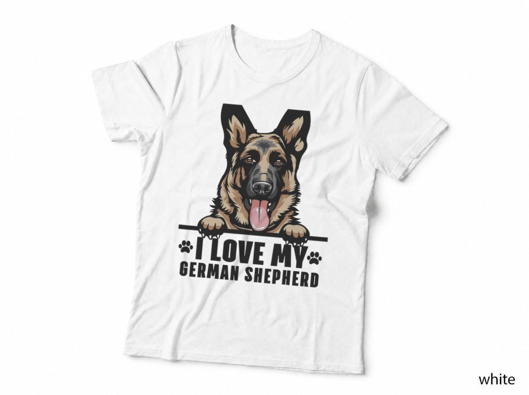 Dogs 365 I Love My German Shepherd Dog T-Shirt