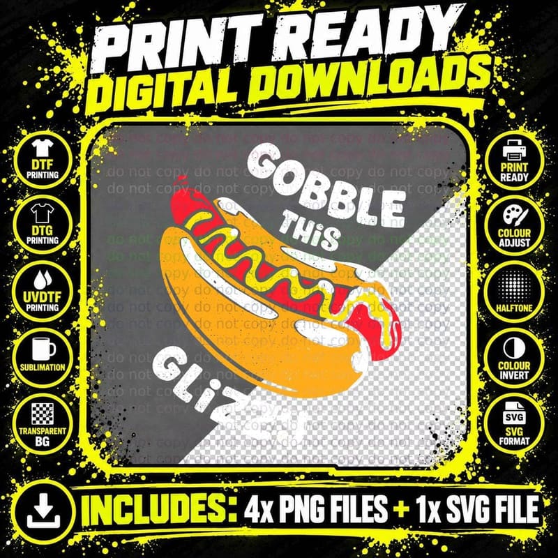 Funny Hot Dog Puns T-Shirt, Retro Comic Style Png SVG Digital Bundle