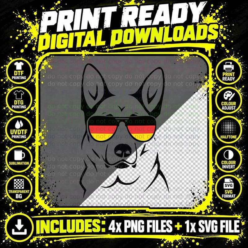 German Shepherd Dog Trainer T-Shirt Png SVG Digital Bundle