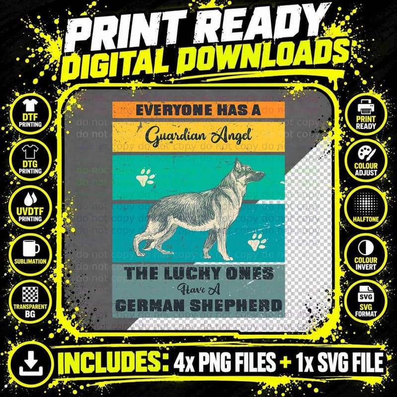 German Shepherd Funny Saying Dog Lover Puppy Gift T-Shirt Png SVG Digital Bundle