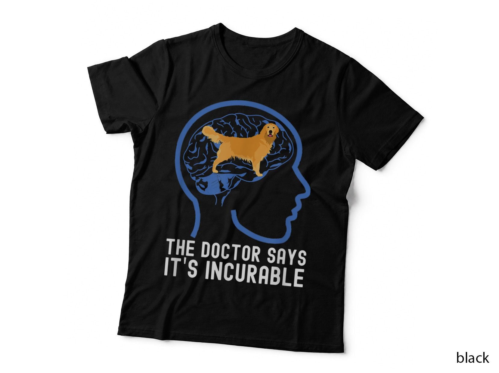 Golden Retriever Brain T-Shirt, Dog Lover Apparel, Pet Owner Gift