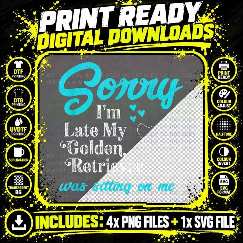 Golden Retriever Dog Owner T-Shirt, Pet Lover Apparel Png SVG Digital Bundle