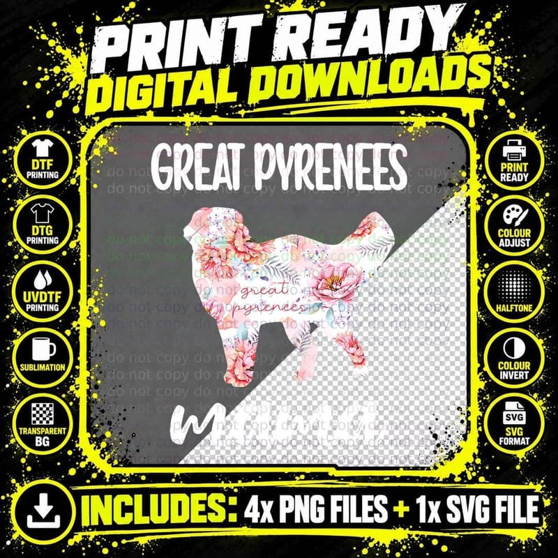 Great Pyrenees Mama Pyrenees Dog Owner Great Pyrenees Png SVG Digital Bundle