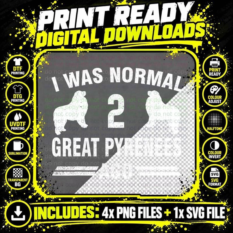 Great Pyrenees T-Shirt, Pet Lover Apparel Png SVG Digital Bundle
