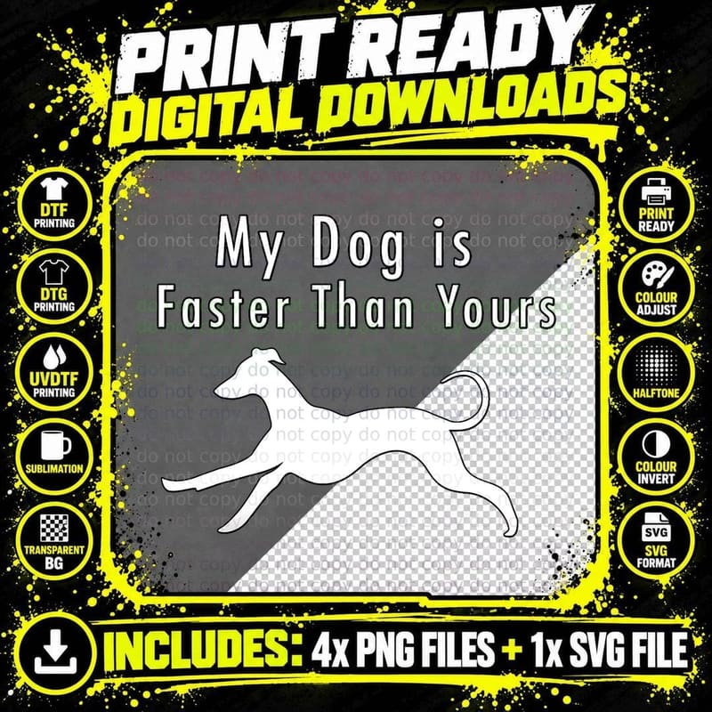 Greyhound Dog T-Shirt, Funny Sarcasm, Pet Lover Apparel Png SVG Digital Bundle