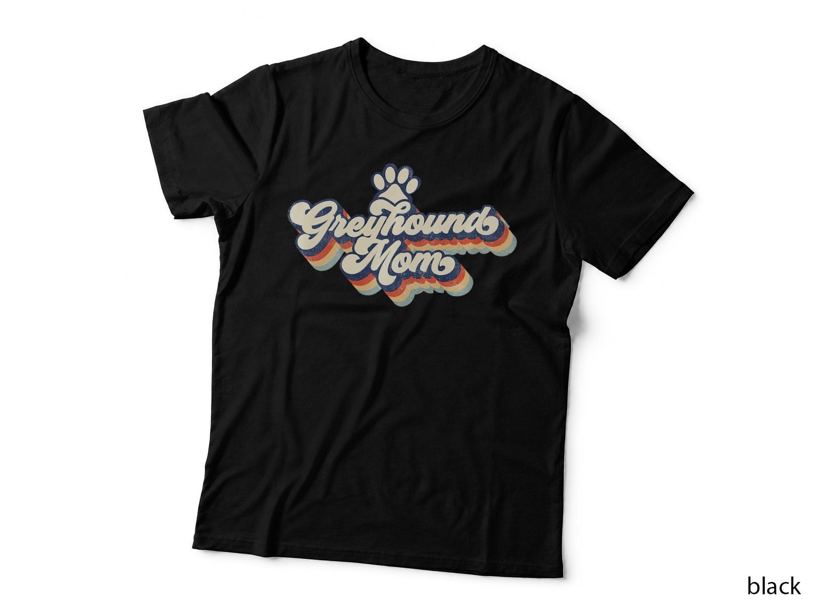 Greyhound Mom Retro T-Shirt, Vintage Dog Mom, Pet Lover Apparel