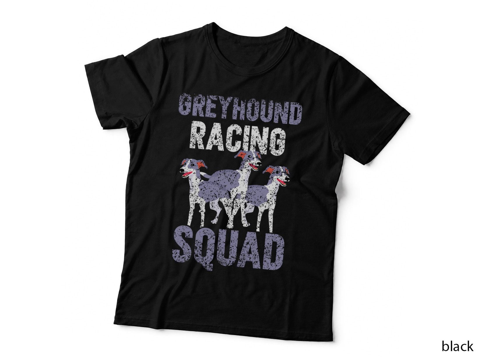 Greyhound Racing Squad T-Shirt, Racing Dog Print, Pet Lover Apparel