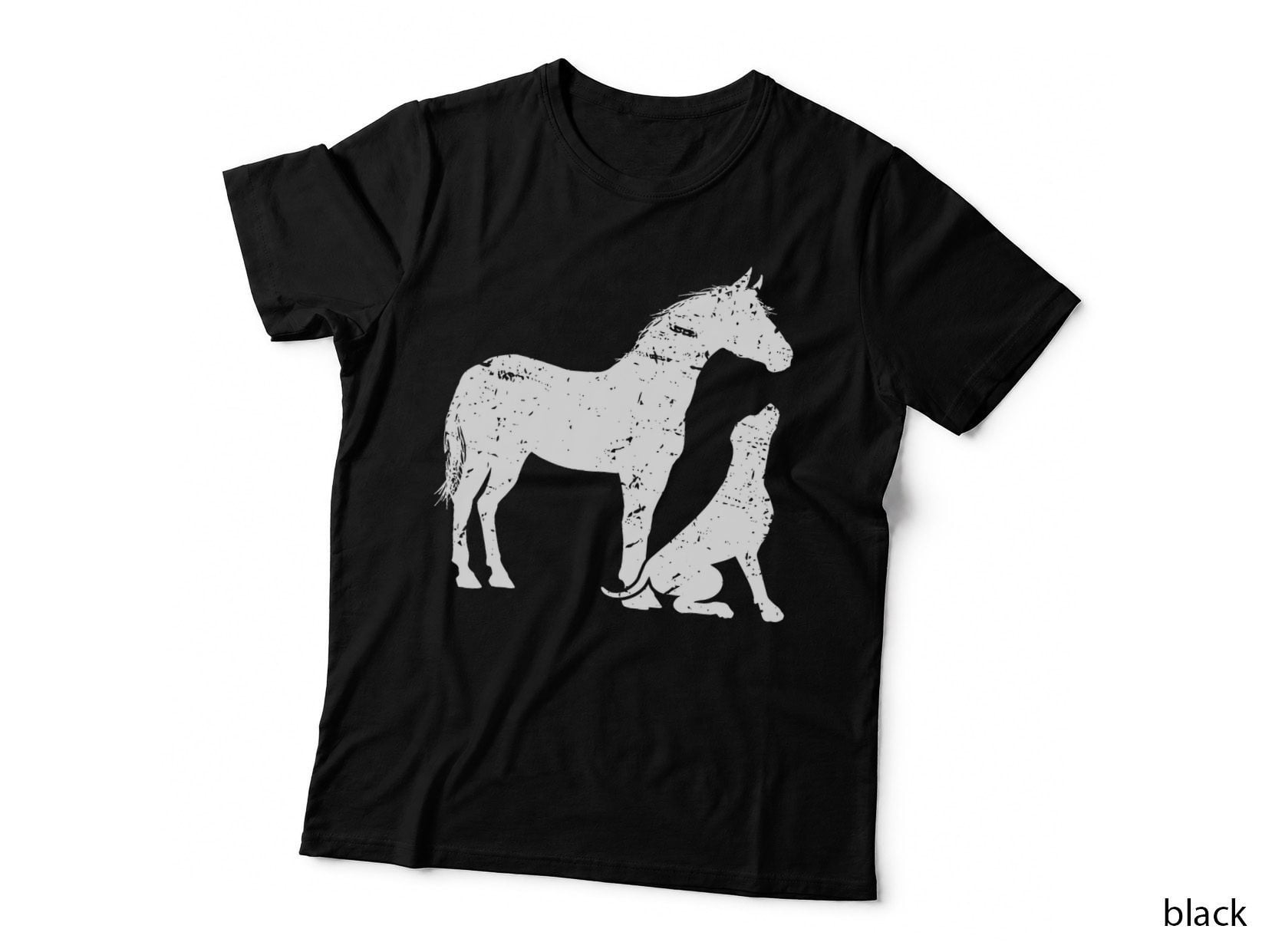 Horse Silhouette T-Shirt, Animal Art Print, Pet Lover Apparel