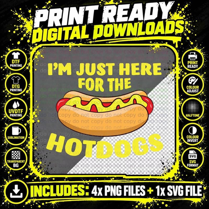 Hot Dog Pullover Hoodie, Funny Food Humor Png SVG Digital Bundle