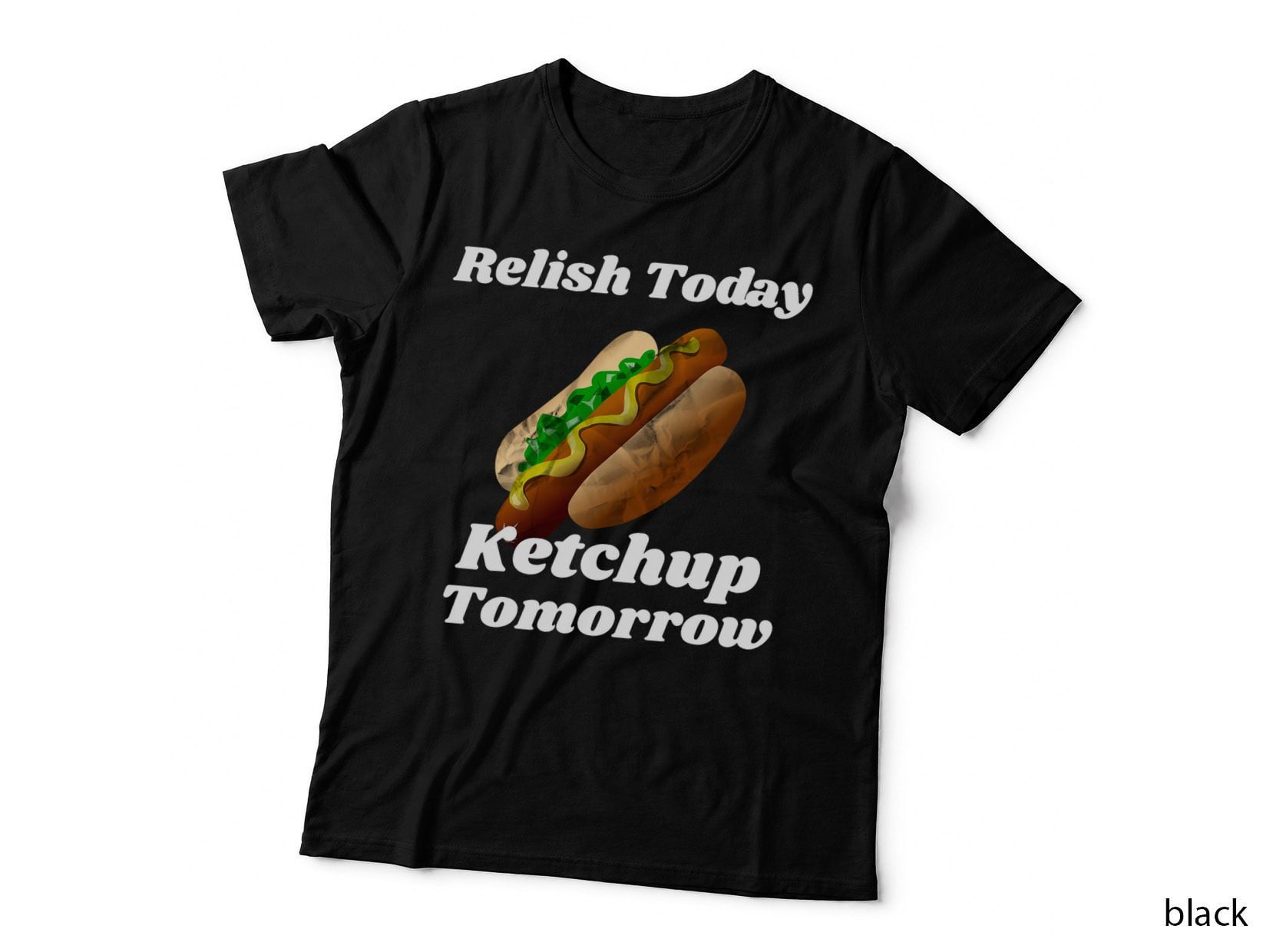 Hot Dog T-Shirt, Retro Food Print, Foodie Apparel