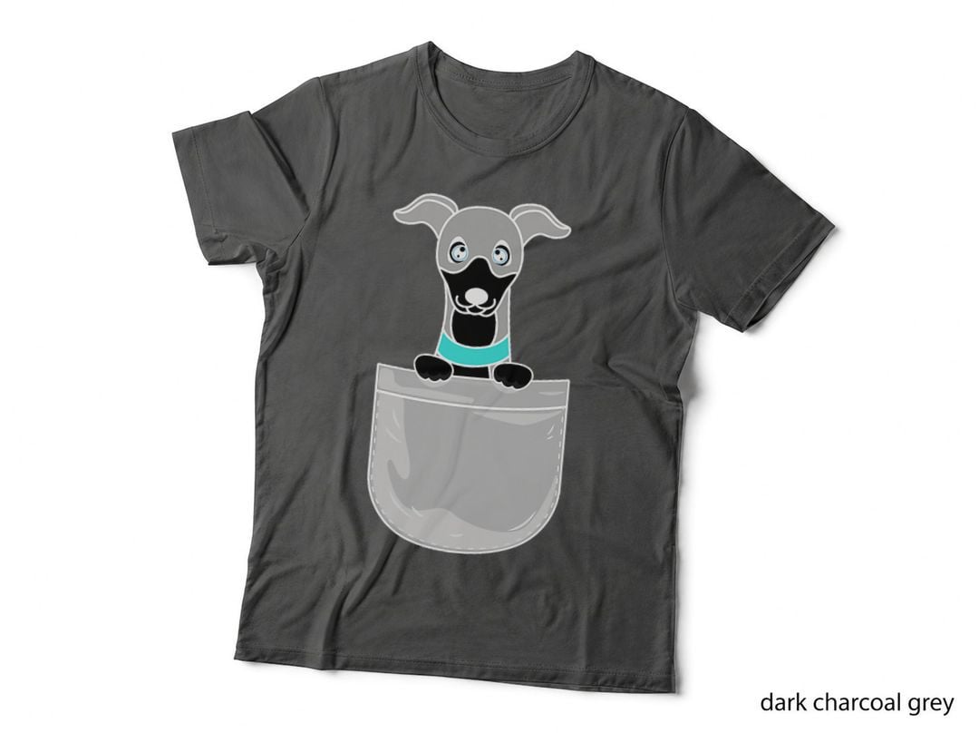 Italian Greyhound Mom Dad Dog in Pocket T-Shirt, Funny Gift