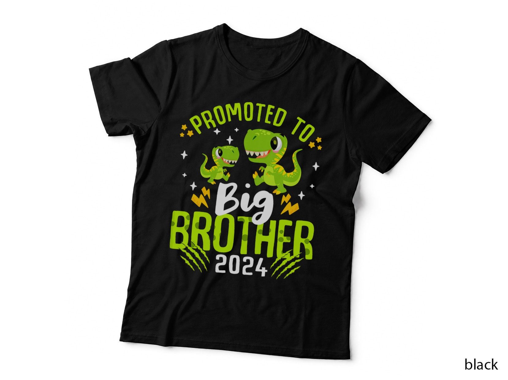 Kids Promoted to Big Brother T-Shirt, Dinosaur T-Rex Design