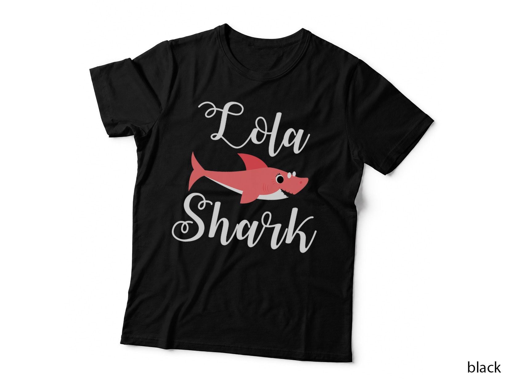 Lola Shark Funny Grandma Mothers Day Gift T-Shirt