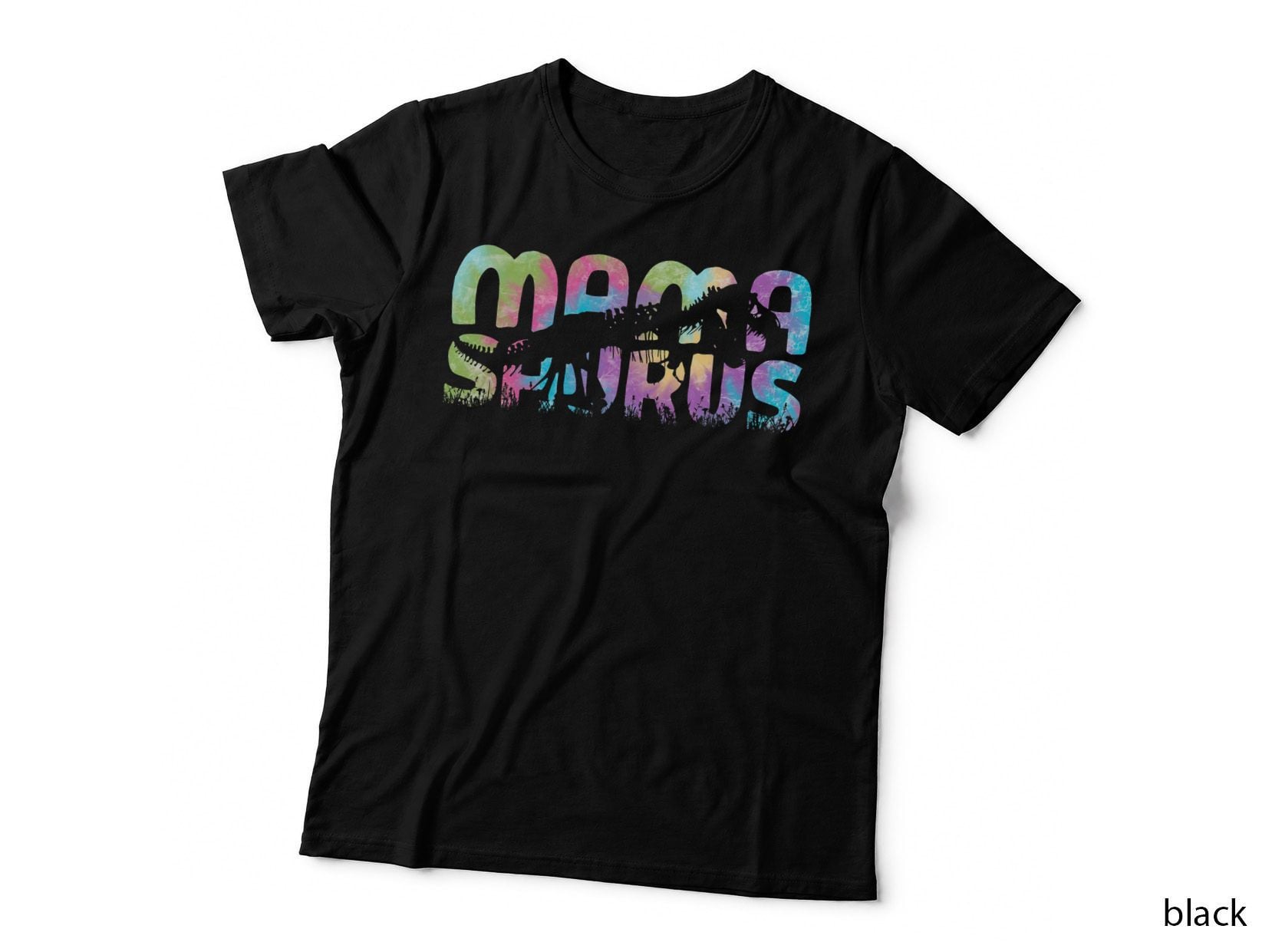 Mamasaurus Dinosaur Tie Dye Mama Saurus Mother's Day T-Shirt