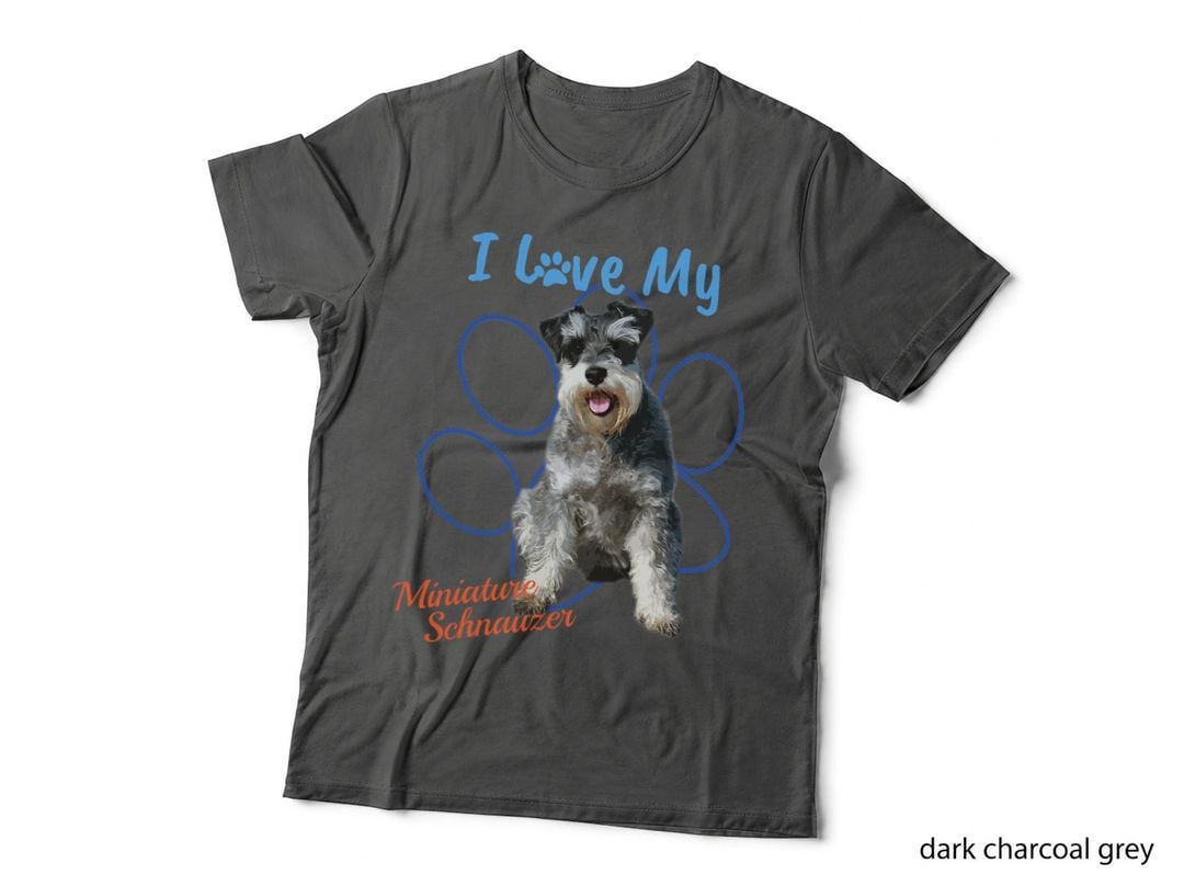 Miniature Schnauzer T-Shirt, Pet Lover Apparel, Dog Lovers Gift