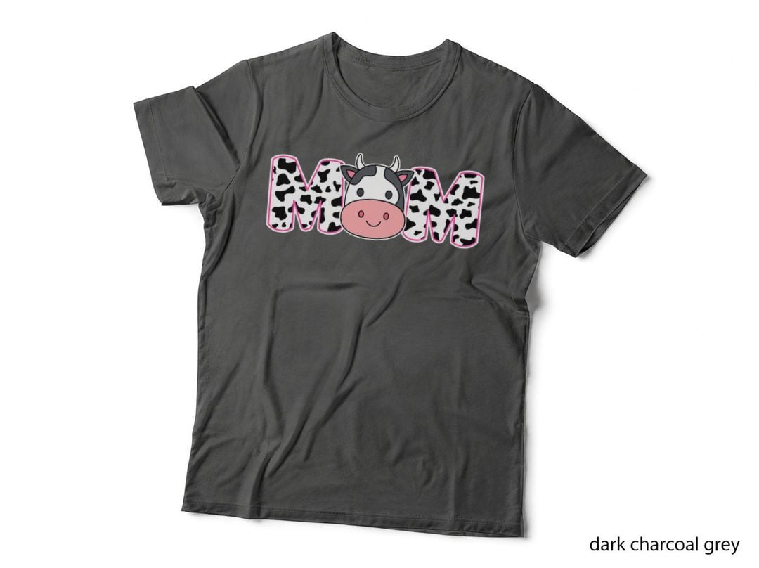 Mom of the Birthday for Girl Cow Funny Farm Mama 1st T-Shirt