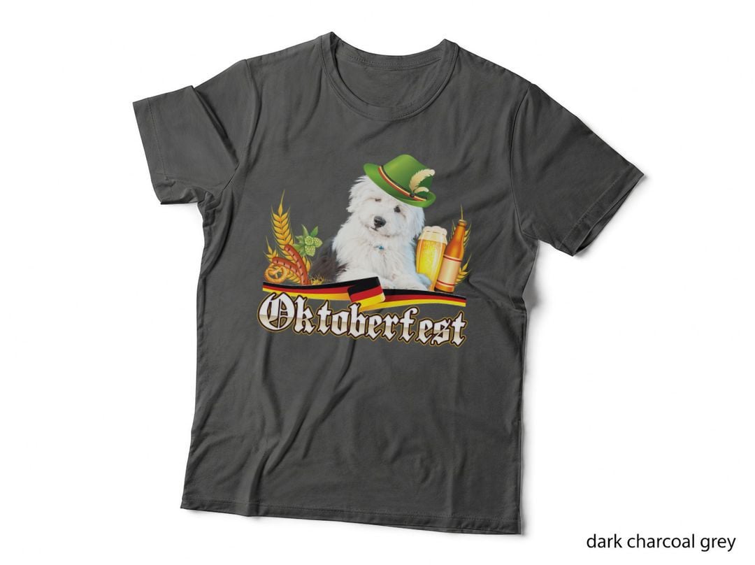 Old English Sheepdog Dog Beer Oktoberfest Prost Beer T-Shirt