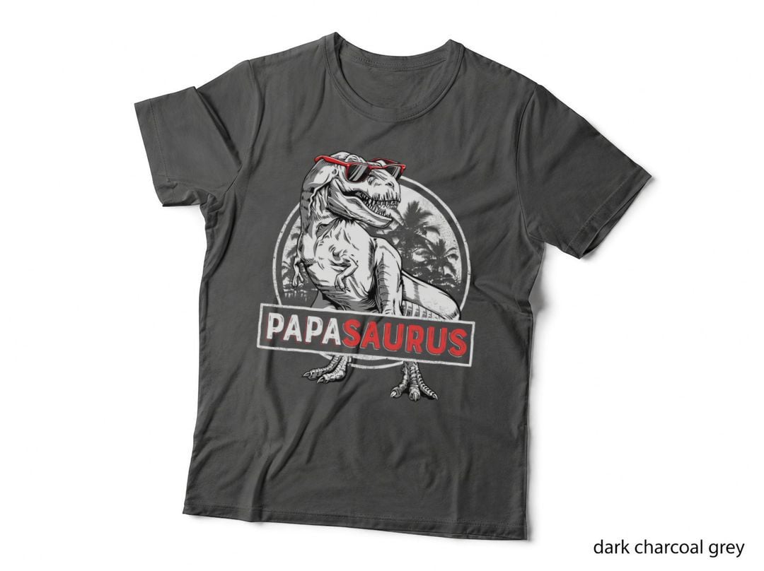 Papasaurus T-Rex Dinosaur Funny Father's Day T-Shirt