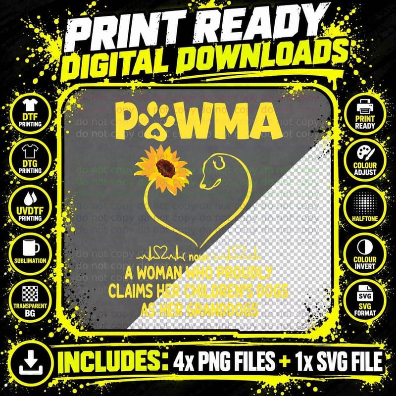 Pawma Definition Grandma Paw Mama Gift Funny for Dog Png SVG Digital Bundle