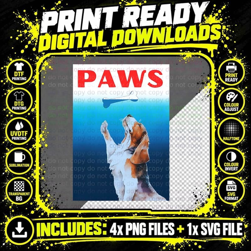 Paws Dog Catching Toy T-Shirt, Animal Lover Apparel Png SVG Digital Bundle