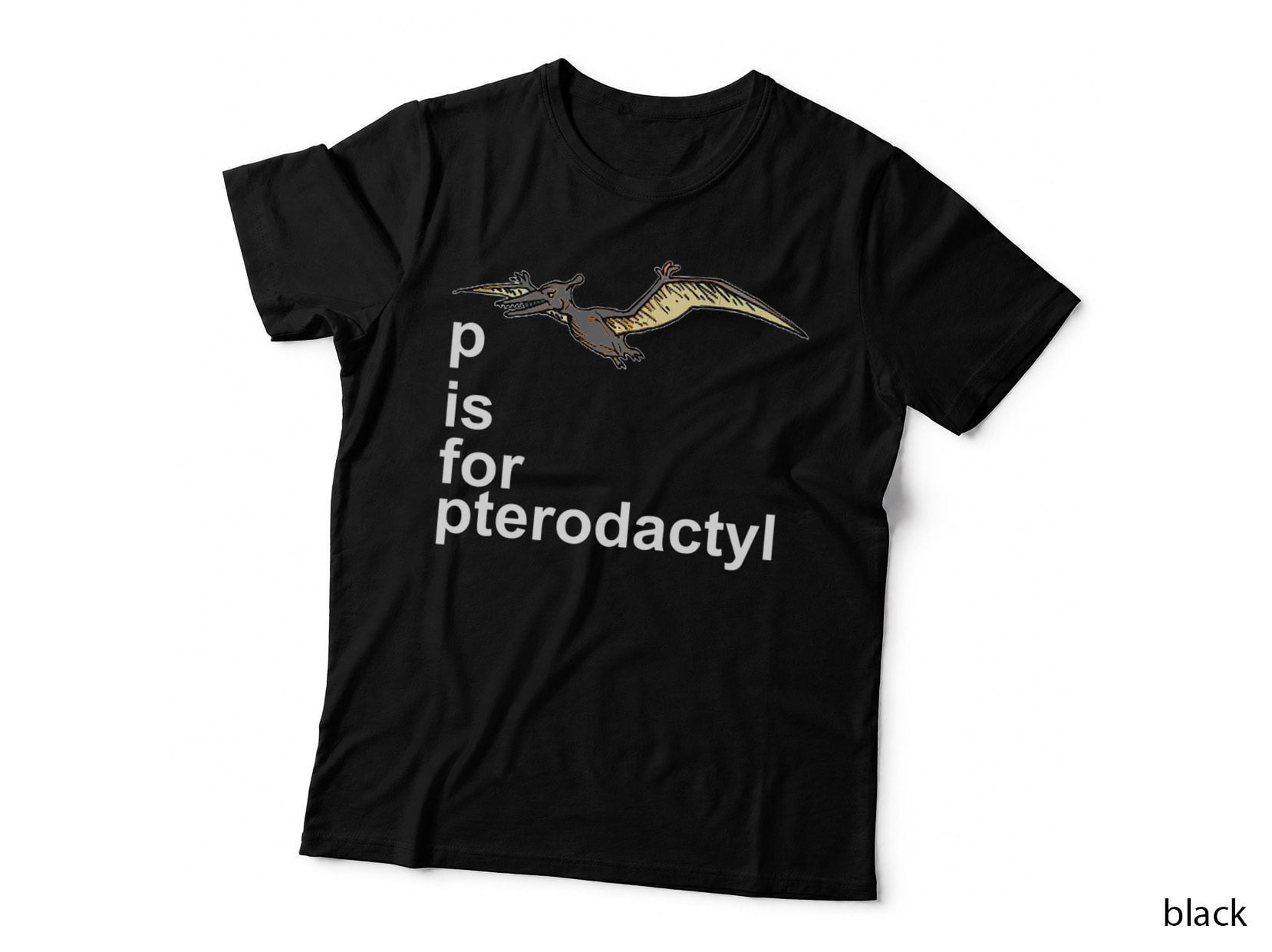 Pterodactyl Dinosaur T-Shirt, Funny Alphabet Gift, Kids Apparel