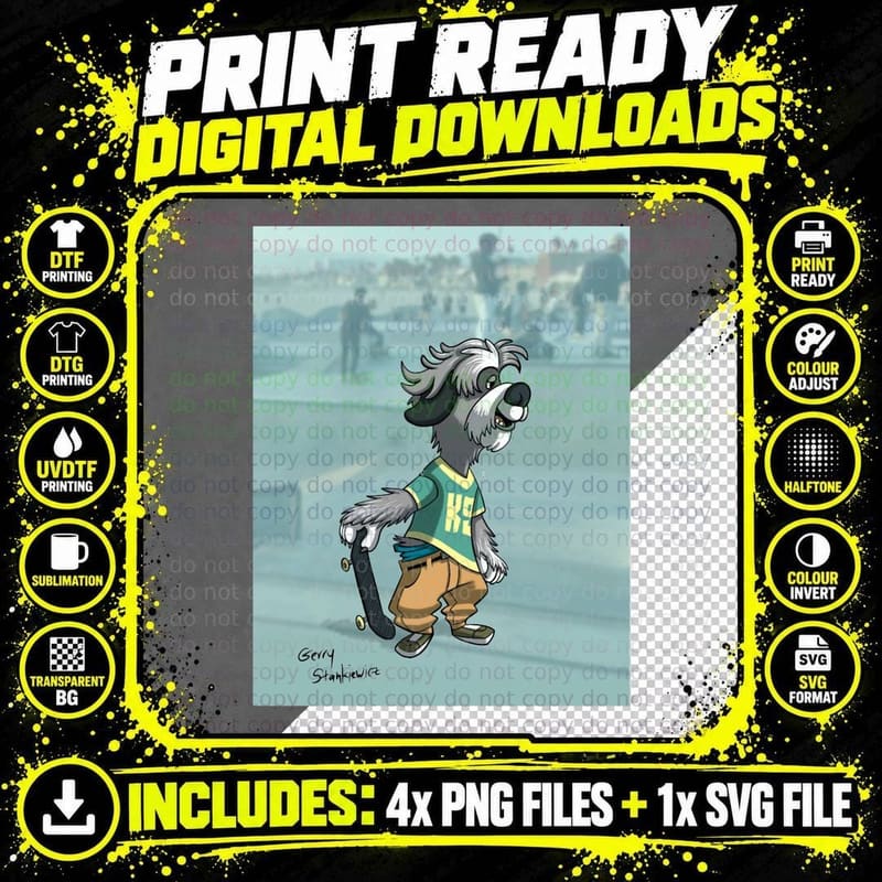 Shred Dog Fluff Mcguffins T-Shirt Png SVG Digital Bundle