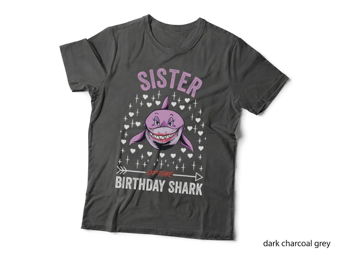 Sister of the Birthday Shark T-Shirt, Family Matching Birthday