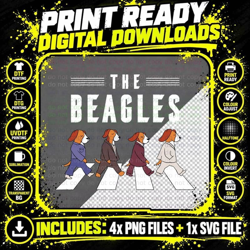 THE Beagles DOG T-Shirt Png SVG Digital Bundle