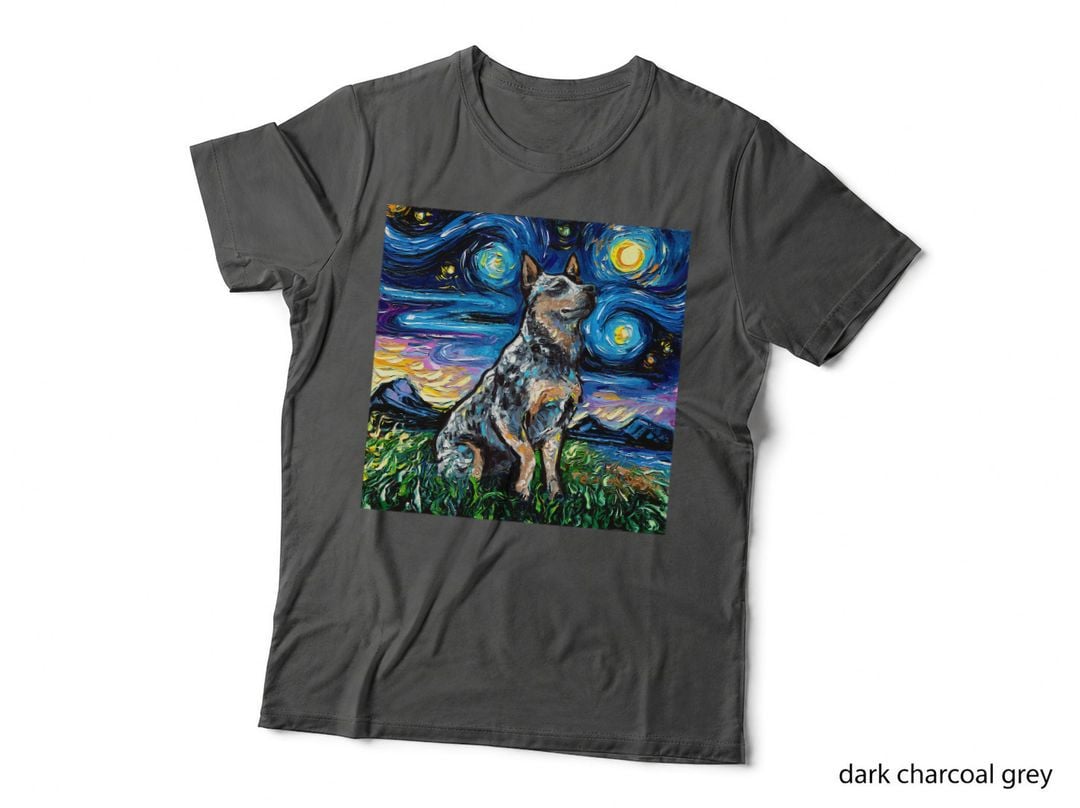 Van Gogh Starry Night Dog T-Shirt, Artistic Pet Apparel, Pet Lover Gift