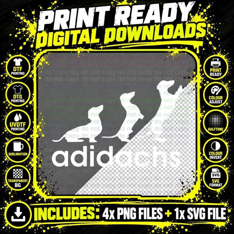 Adidachs Dachshund Dog Lover T-Shirt Png SVG Digital Bundle