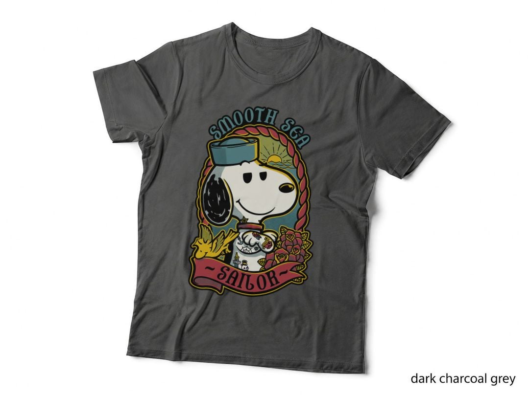 Beagle Sailor Tattoo T-Shirt, Sailor Style Tee, Gift for Dog Lovers