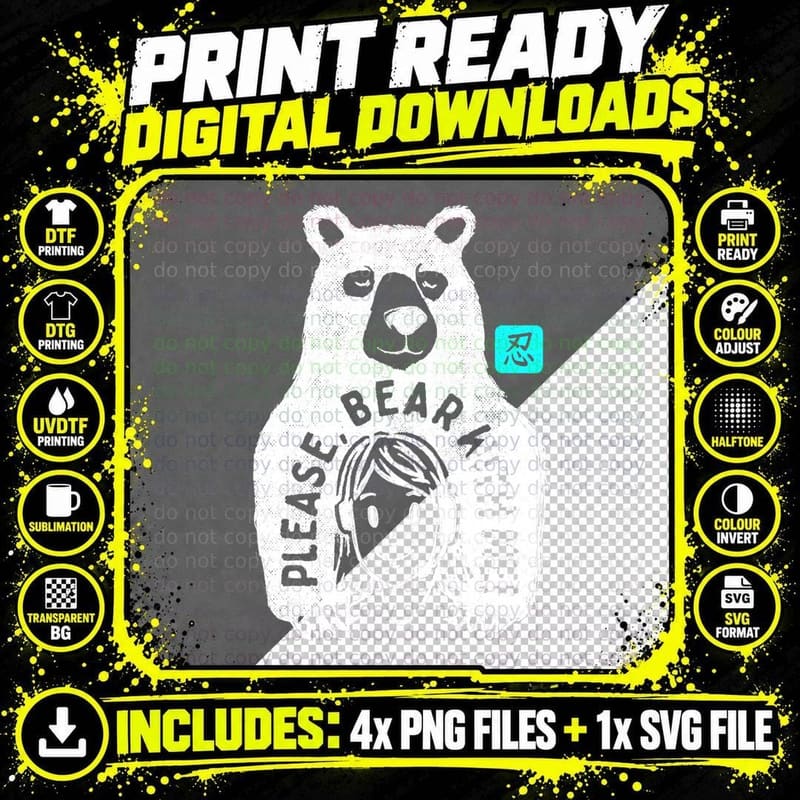 Bear with Me T-Shirt Png SVG Digital Bundle