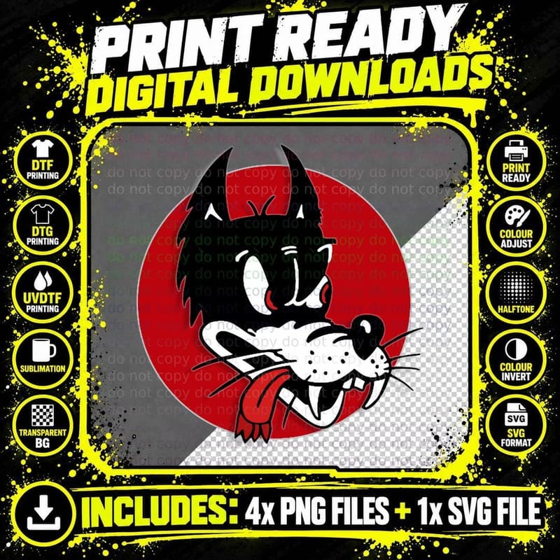 Big Bad & Lone Wolf Patrol No Club Clubs Sticker Decal Png SVG Digital Bundle