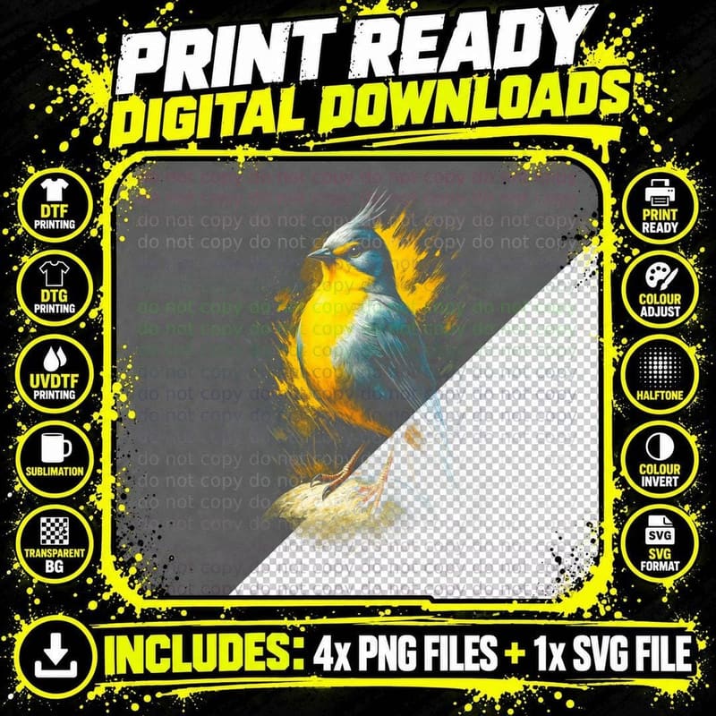 Birdwatching Gift, Bird Photography Print Png SVG Digital Bundle