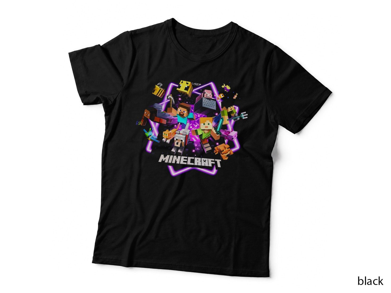 Characters Neon Star T-Shirt, Steve Alex Pig Wolf and Friends, Fan Art