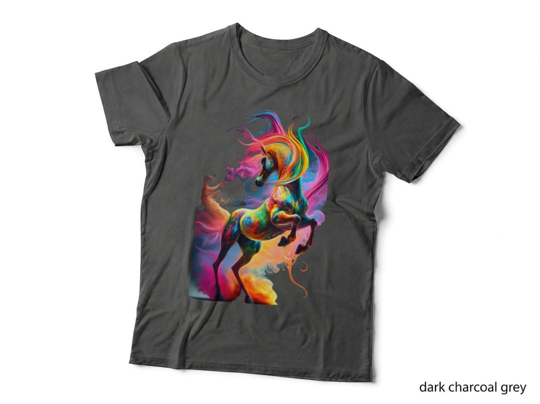 Colorful Horse Graphic Art T Women Girls T-Shirt