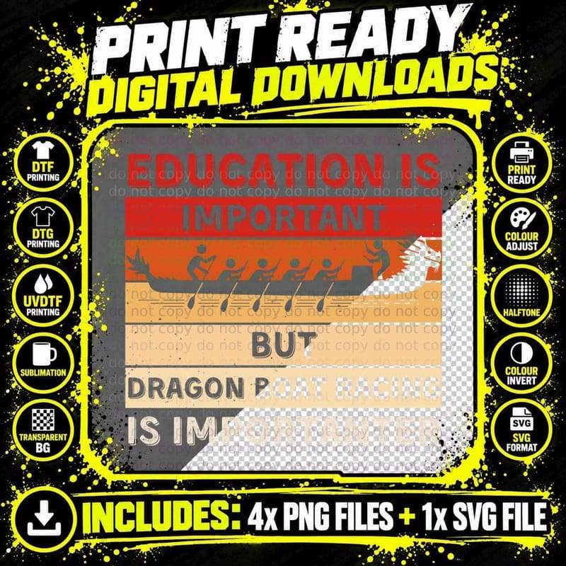 Dragon Boat Racing Is Importanter T-Shirt Png SVG Digital Bundle
