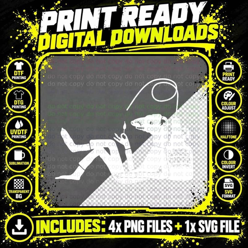 Fantastic Mr Fox - Rat - White T-Shirt Png SVG Digital Bundle