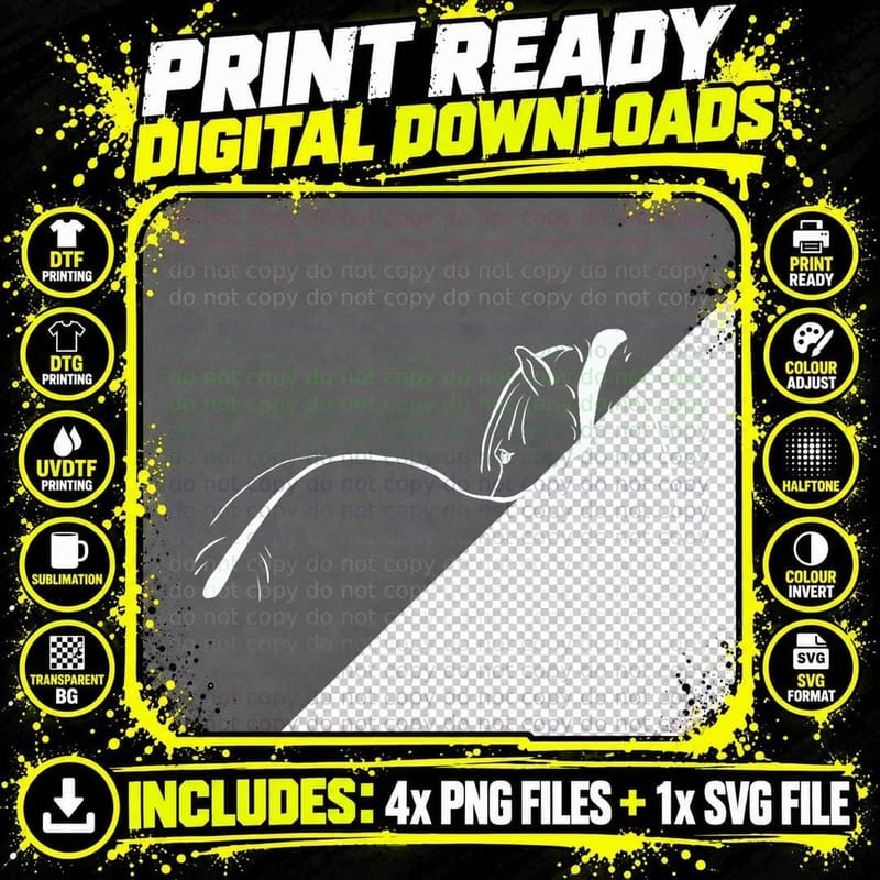 Fjord Horse with Eel Streak T-Shirt Png SVG Digital Bundle