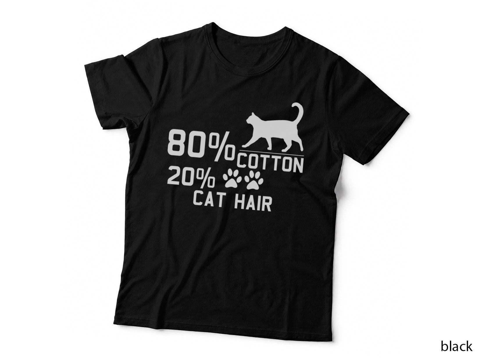 Funny Cat Joke Cotton Cat Hair T-Shirt