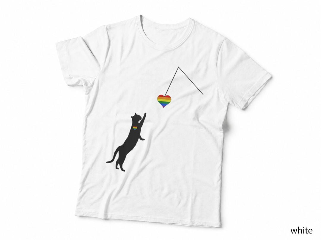 Funny Cat Pride Toy Shirt Gay Rainbow LGBTQ T-Shirt