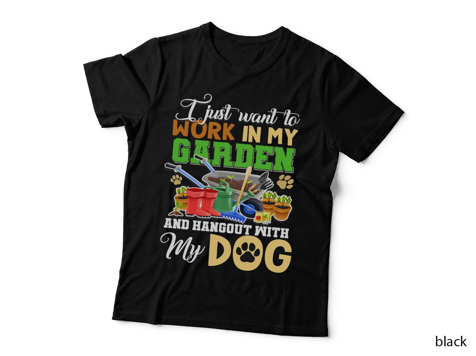 Gardening Dog Lover Gardener Garden Pet Gift Plants T-Shirt