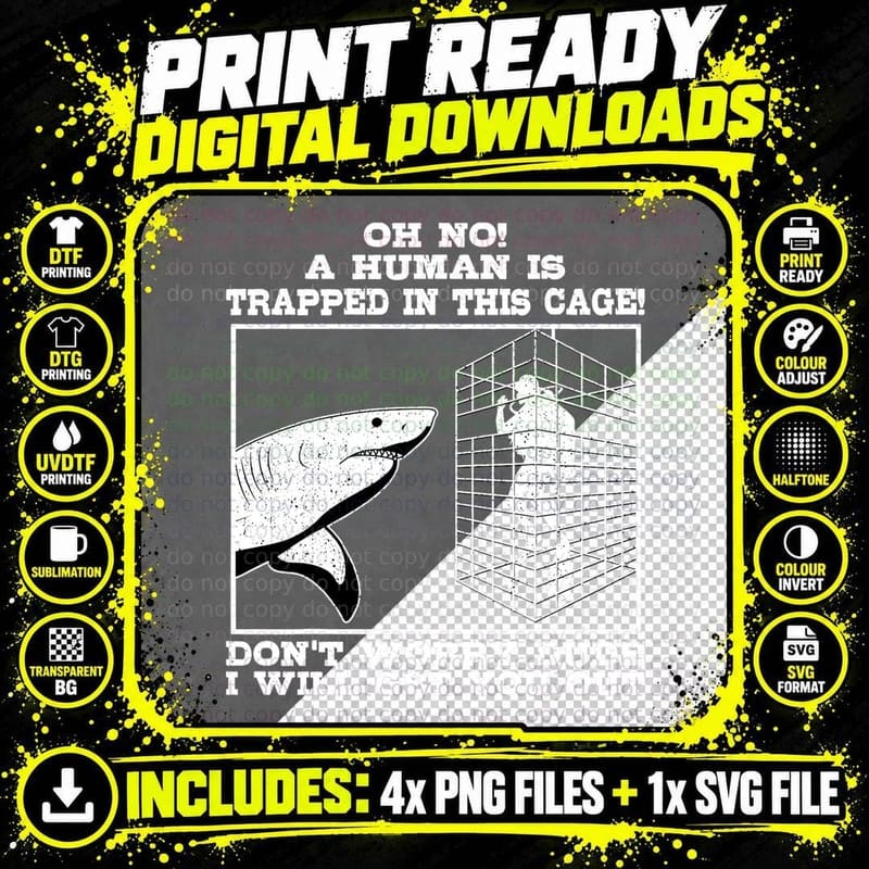 Great White Shark Ocean Biologists Largest Predator Fish Png SVG Digital Bundle