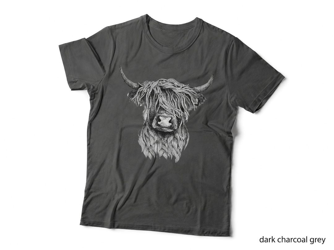 Highland Cow - Hand Drawn Illustration T-Shirt