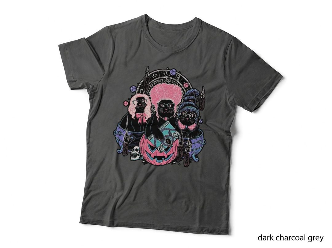 Hocus Pawcus T-Shirt, Gothic Cats Tee, Gift for Cat Lovers