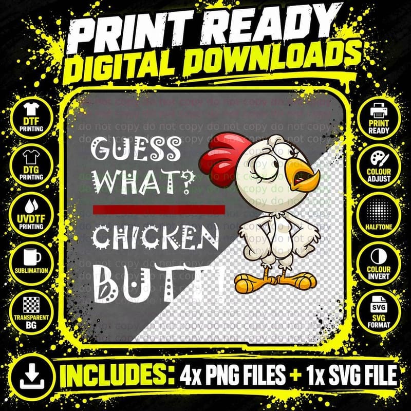 Howdy from the Chicken Coop - Guess What Png SVG Digital Bundle