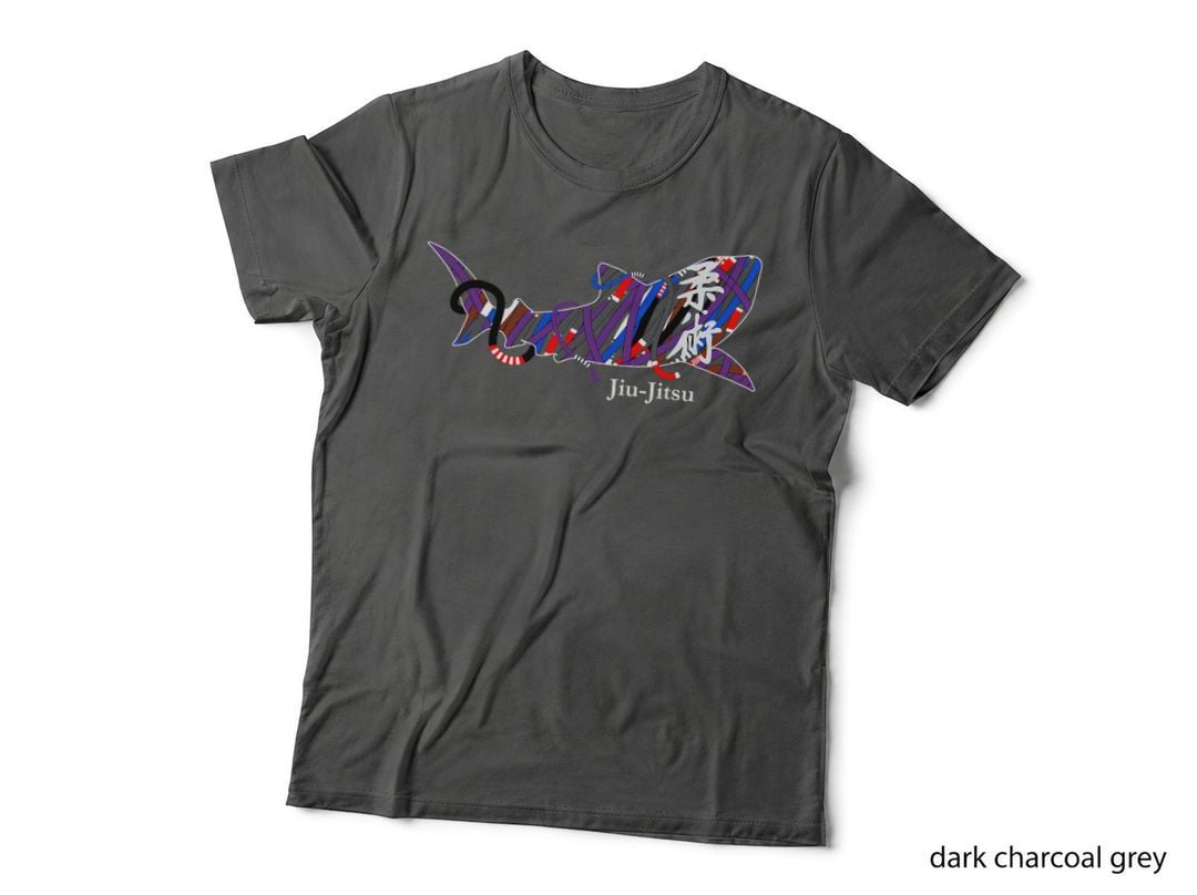 Jiu Jitsu BJJ Shark T-Shirt, Martial Arts Style, BJJ Belts Gift