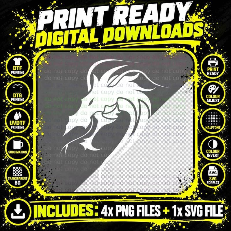 Legendary Animals Black Chinese Dragon Classic T-Shirt Png SVG Digital Bundle