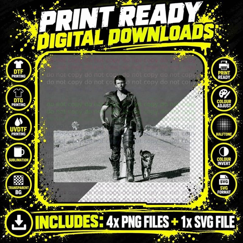 Mad Max Road Warrior Essential T-Shirt Png SVG Digital Bundle